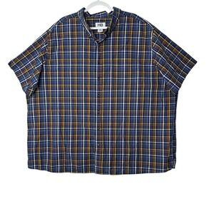 HB Harbor Bay Shirt Mens 3XL Plus  Short Sleeve‎ Button Down Casual Pocket Plaid